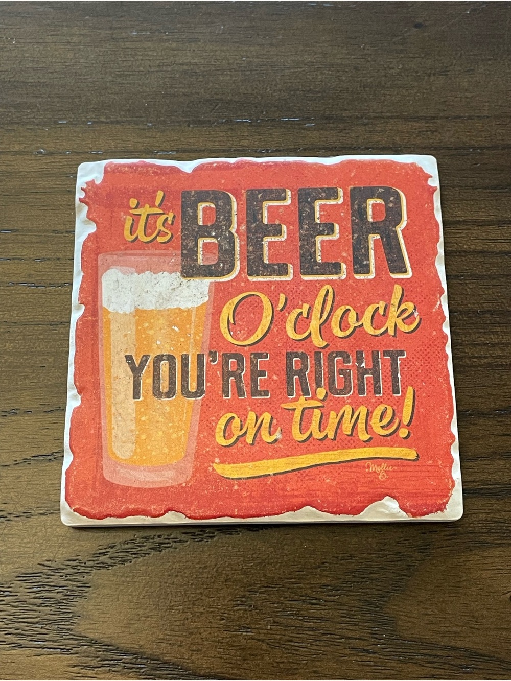 Mollie B. Funny Beer Coasters (Set of 2)